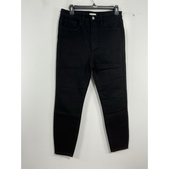 Womans Forever 21 Fairfax Jeans Cropped 31 Black High Rise Skinny NWT - Picture 1 of 10